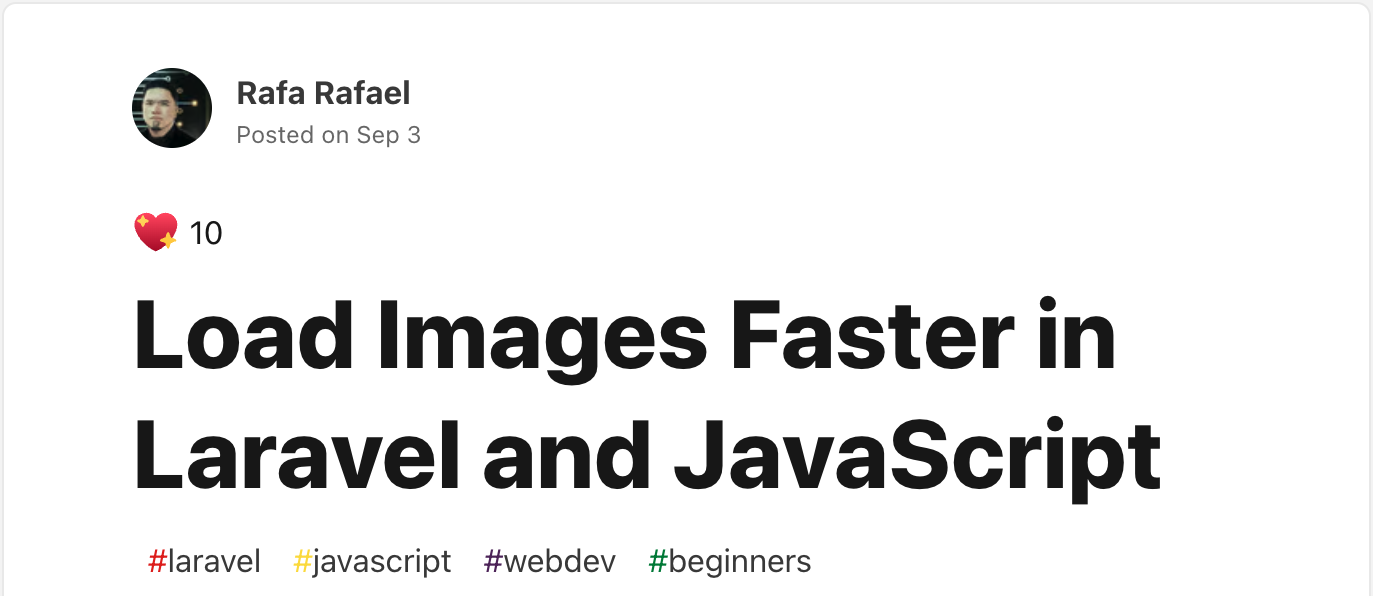 Load Images Faster in Laravel and JavaScript - DEV Community