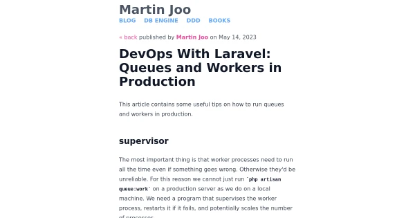DevOps With Laravel: Queues and Workers in Production - Freek Van der Herten's blog on PHP, Laravel and JavaScript