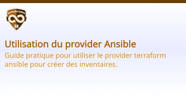 Utilisation du provider Ansible | DevSecOps