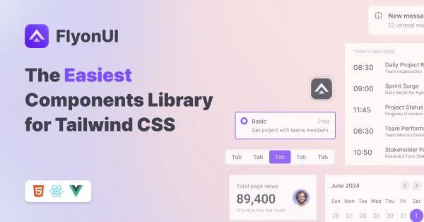 FlyonUI - Free Tailwind CSS Components Library