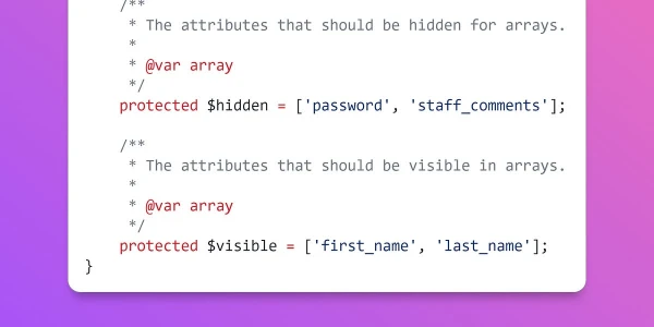Security Tip: Sensitive Model Attributes
