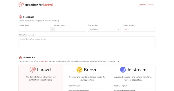 Initializer for Laravel