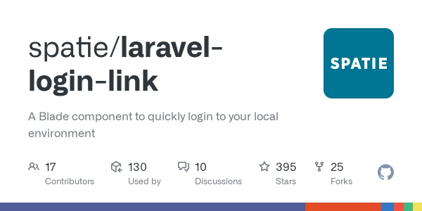 GitHub - spatie/laravel-login-link: A Blade component to quickly login to your local environment