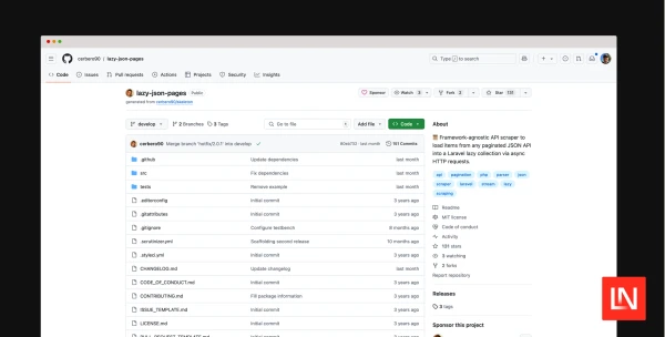 Lazy JSON Pages is a JSON API Scraper for PHP - Laravel News