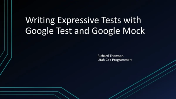 Writing Expressive Tests with Google Test and Google Mock - YouTube