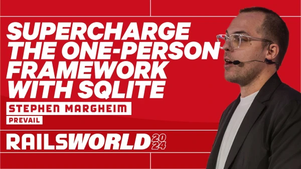 Stephen Margheim - SQLite on Rails: Supercharging the One-Person Framework - Rails World 2024 - YouTube