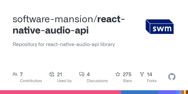 GitHub - software-mansion/react-native-audio-api: Repository for react-native-audio-api library