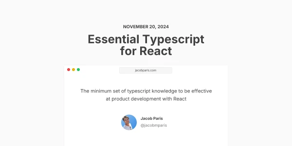 Essential Typescript for React